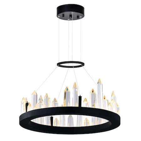 Cwi Lighting Juliette LED Chandelier With Black Finish 1043P16-101